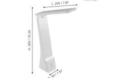 La Seca Skrivbordslampa 26cm Batteri+USB LED 3000/4000/5000K 1,8W Vit