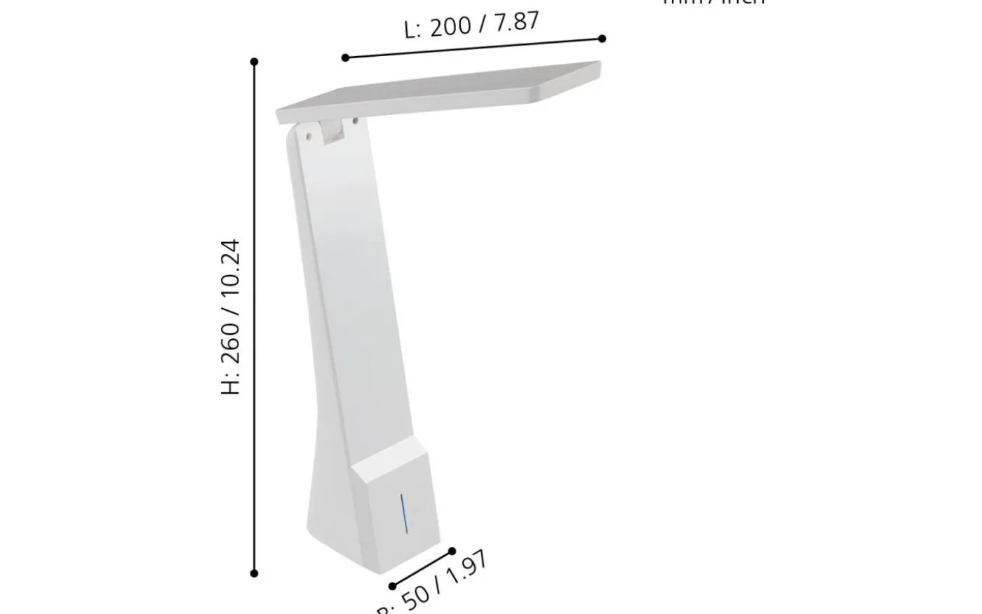 La Seca Skrivbordslampa 26cm Batteri+USB LED 3000/4000/5000K 1,8W Vit