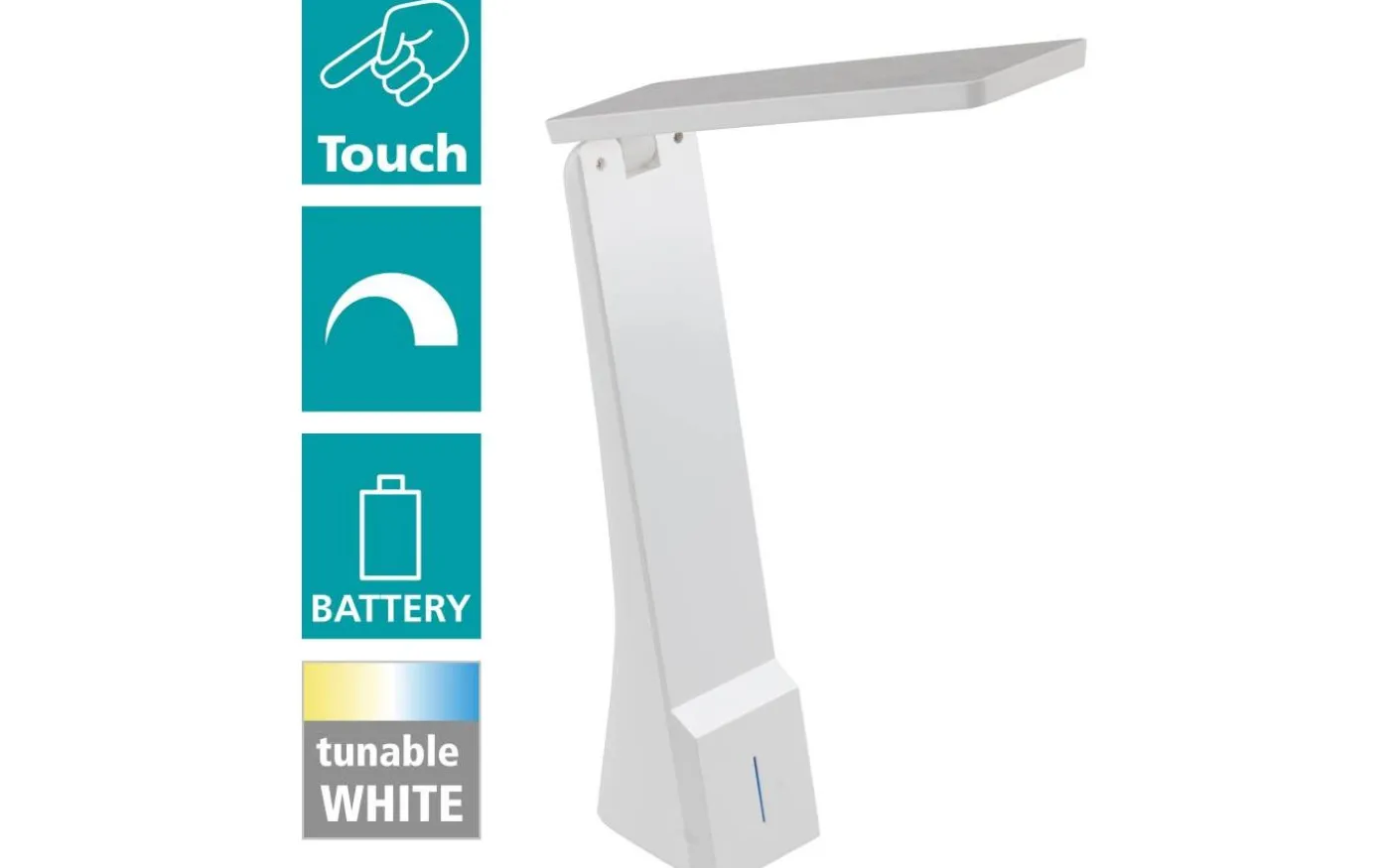 La Seca Skrivbordslampa 26cm Batteri+USB LED 3000/4000/5000K 1,8W Vit