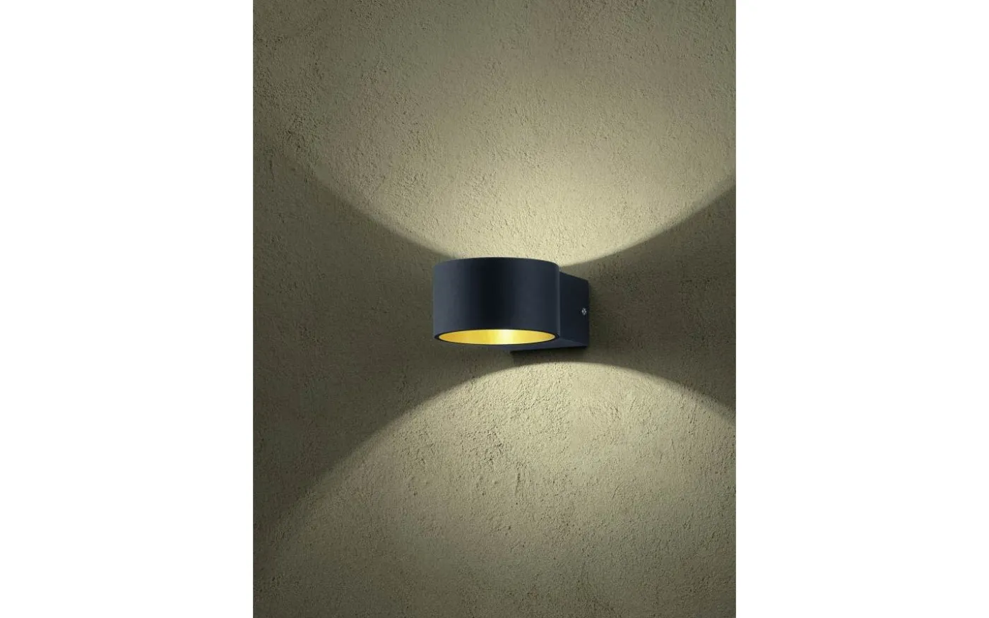 Lacapo Vägglampa LED svart/guld
