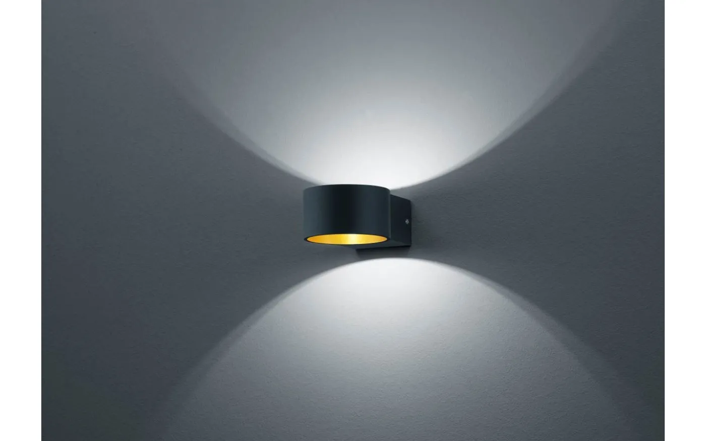 Lacapo Vägglampa LED svart/guld