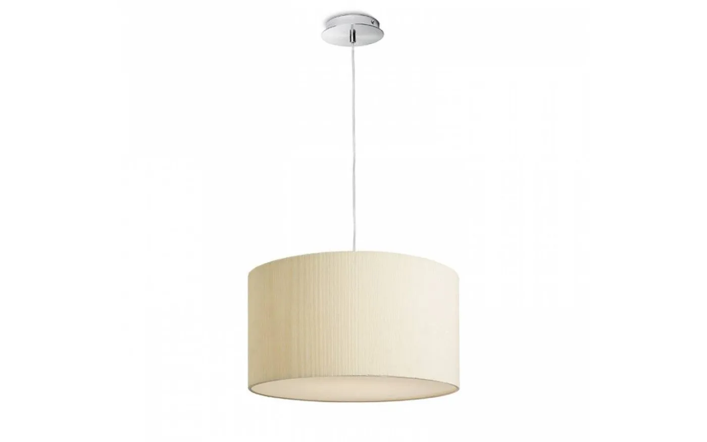 Lalo Taklampa Krämvit/Matt nickel 40cm 3xE27