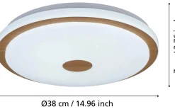 Lanciano Plafond 38cm LED 3000-5000K 24W med Fjärrkontroll Vit