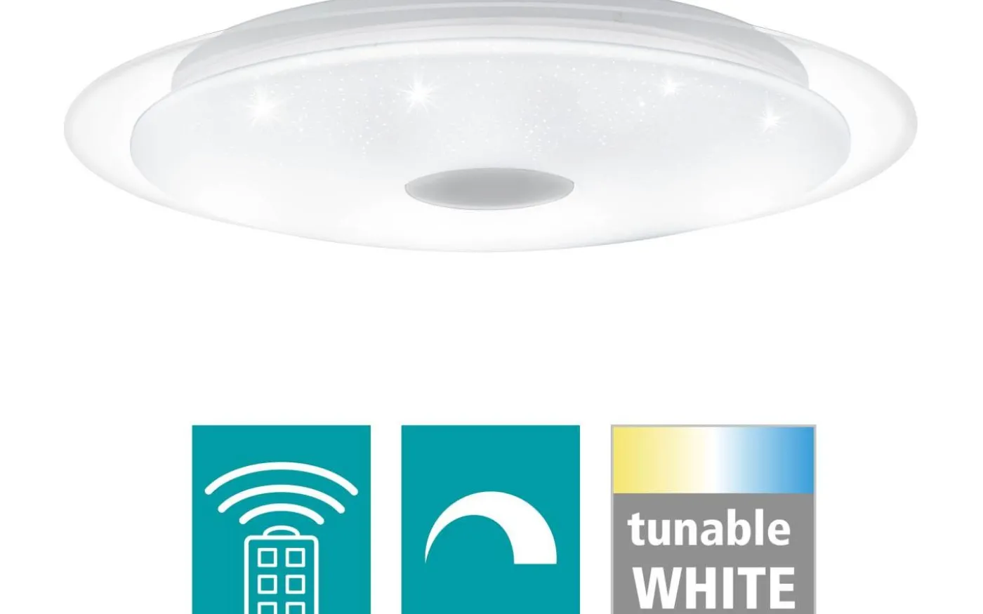 Lanciano Plafond 40cm LED 3000-5000K 24W med Fjärrkontroll Vit