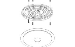 Lanciano Plafond 40cm LED 3000-5000K 24W med Fjärrkontroll Vit