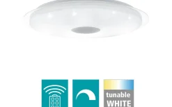 Lanciano Plafond 66cm LED 3000-5000K 36W med Fjärrkontroll Vit