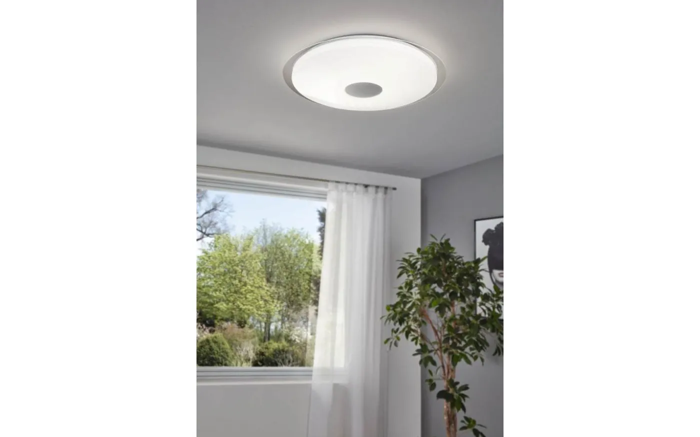 Lanciano Plafond 66cm LED 3000-5000K 36W med Fjärrkontroll Vit