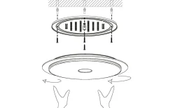 Lanciano Plafond 66cm LED 3000-5000K 36W med Fjärrkontroll Vit