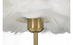 Largo Bordslampa Kullfjäder 50cm Vit/Guld
