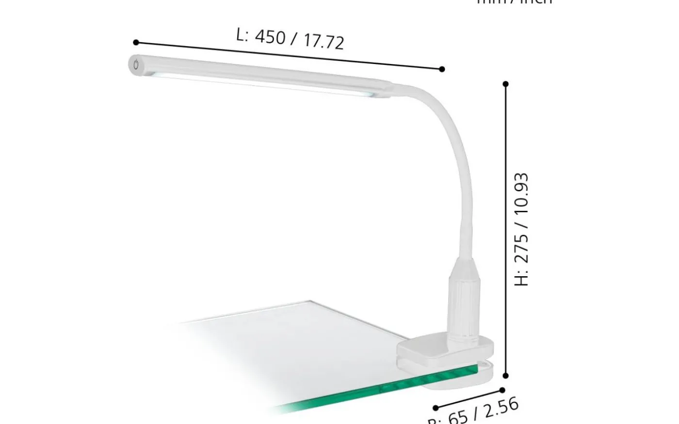 Laroa Klämspot 3-Steg DIM LED 4000K 4,5W Vit
