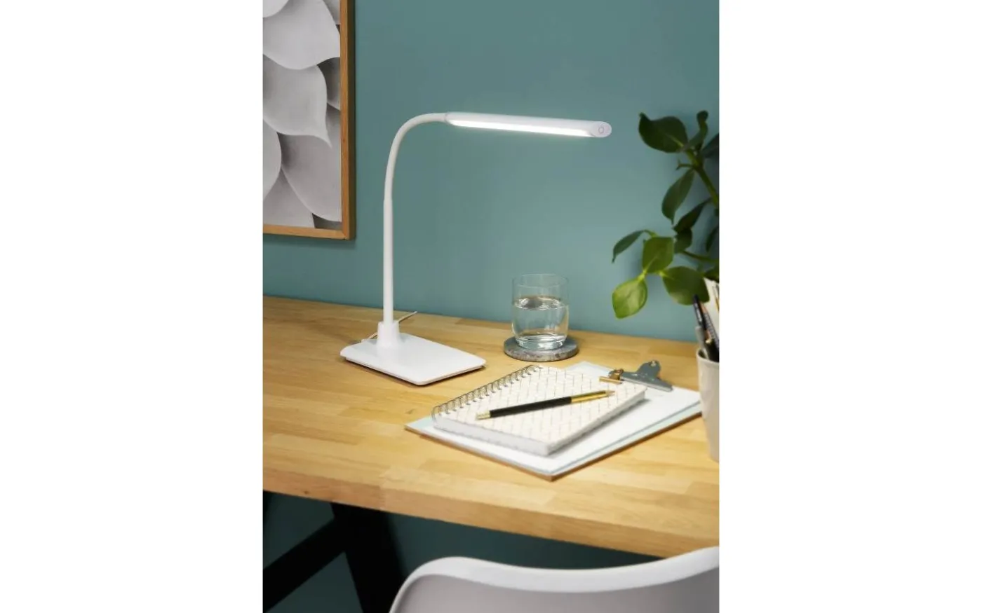 Laroa Skrivbordslampa 33cm LED 4000K 3,5W Vit