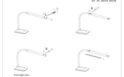 Laroa Skrivbordslampa 33cm LED 4000K 3,5W Vit