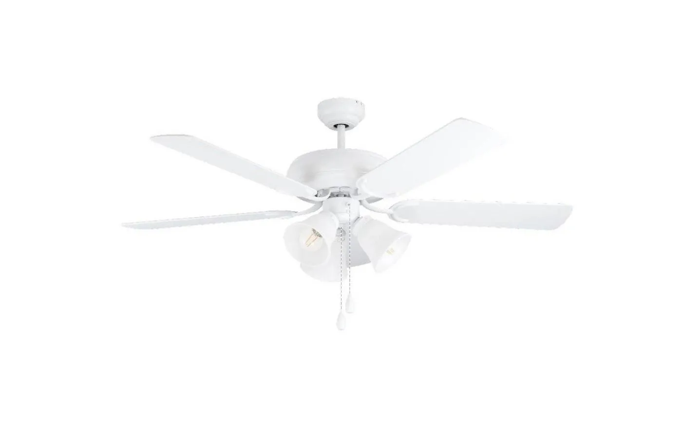 Las Palmas Takfläkt 132cm Vit Med Belysning