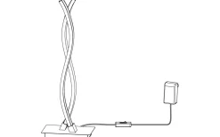 Lasana 3 Bordslampa 46cm LED 3000K 10W Svart