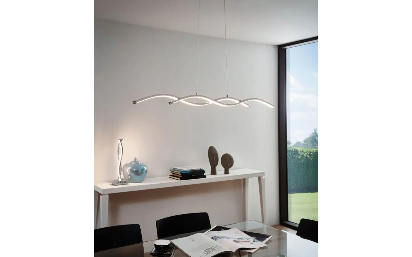 Lasana 2 Taklampa 120cm LED 3000K 2x14W Krom