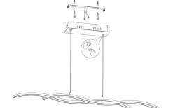 Lasana 2 Taklampa 87cm LED 3000K 2x9W Krom