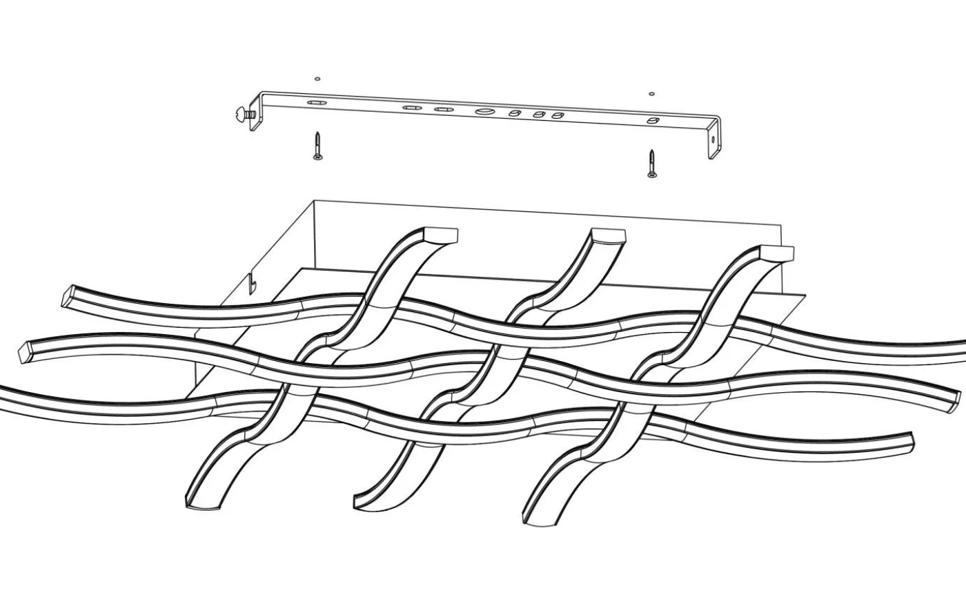 Lasana Plafond 50cm LED 3000K 36W Krom