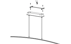 Lasana Taklampa 90cm LED 3000K 15W Krom