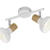 Latika Spotlight 2-delad E14 matt vit/trä