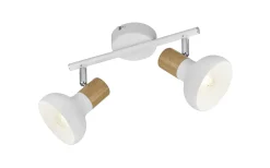 Latika Spotlight 2-delad E14 matt vit/trä