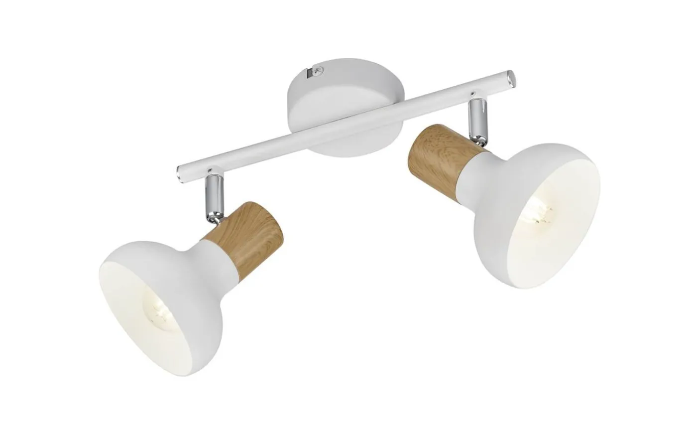 Latika Spotlight 2-delad E14 matt vit/trä