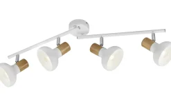 Latika Spotlight 4-delad E14 matt vit/trä