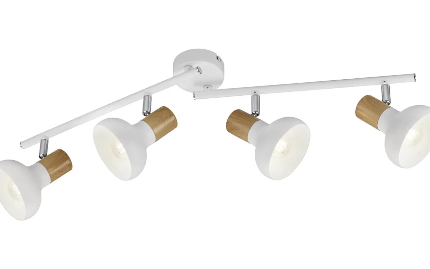 Latika Spotlight 4-delad E14 matt vit/trä