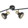 Latika Spotlight 4-delad E14 matt svart/trä