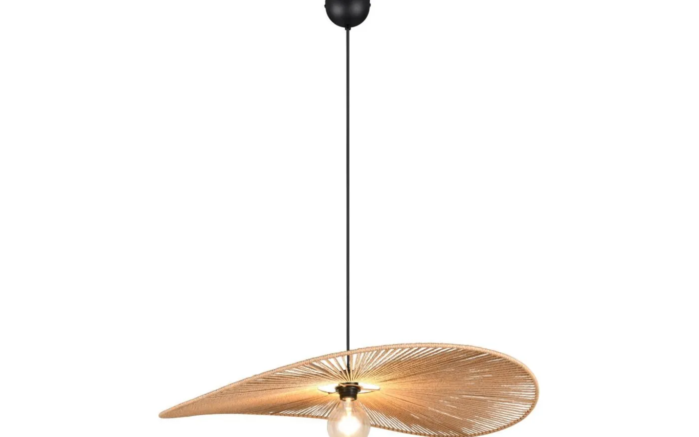 Laurine Taklampa 78cm E27 brun/pappersgarn