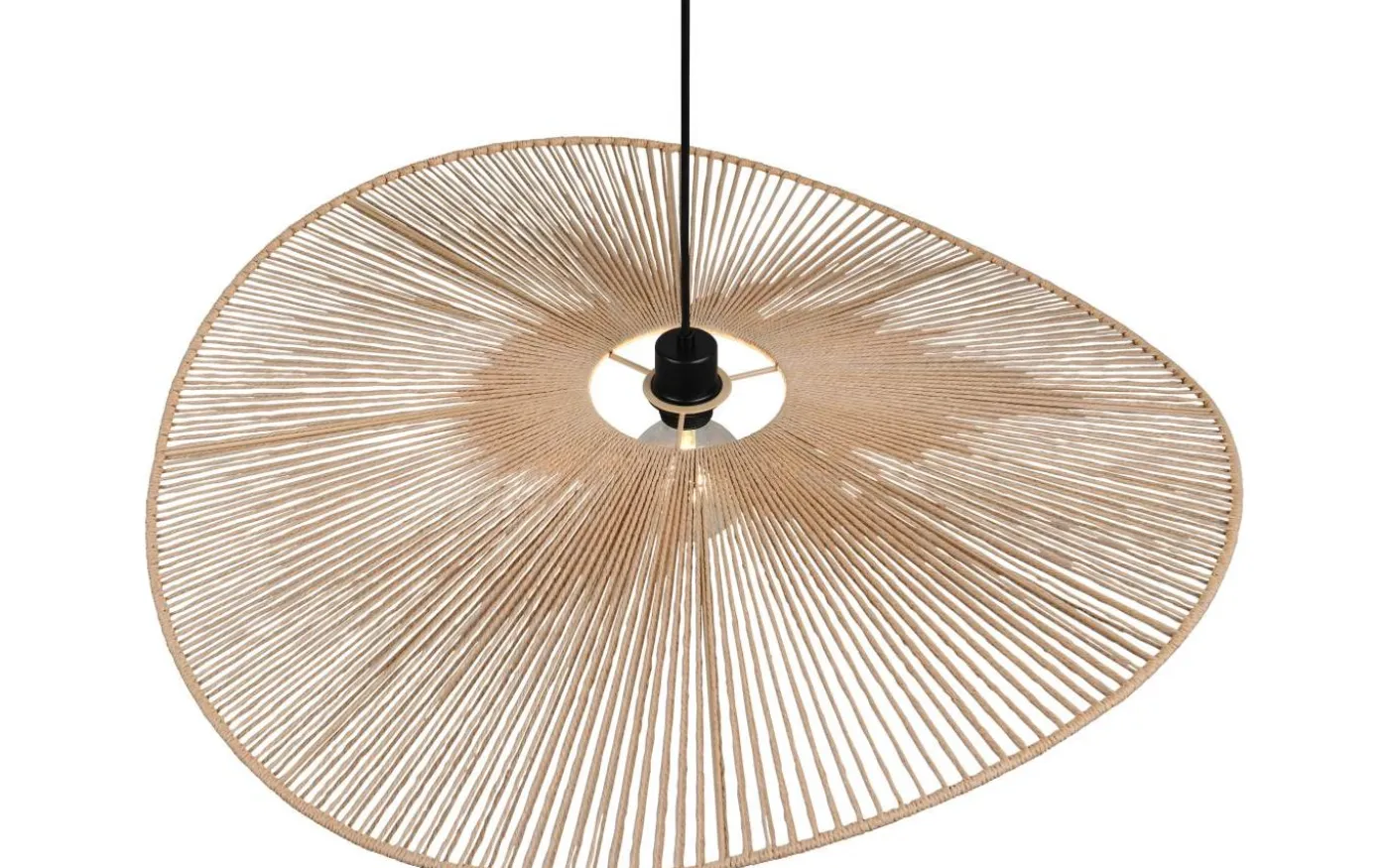 Laurine Taklampa 78cm E27 brun/pappersgarn