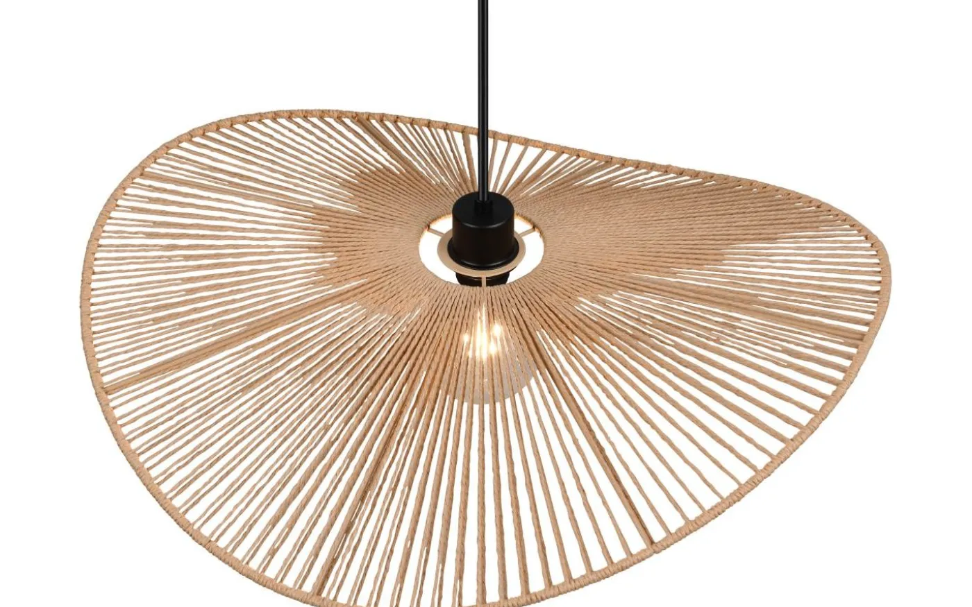 Laurine Taklampa 58cm E27 brun/pappersgarn