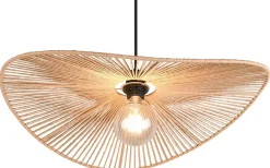 Laurine Taklampa 58cm E27 brun/pappersgarn