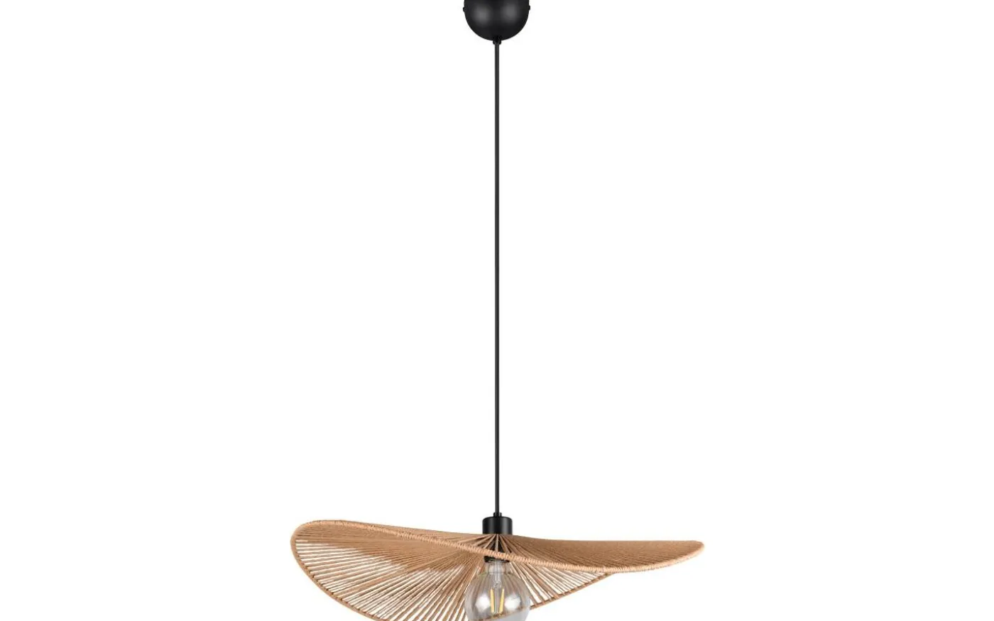 Laurine Taklampa 58cm E27 brun/pappersgarn