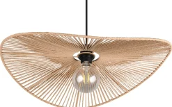 Laurine Taklampa 58cm E27 brun/pappersgarn