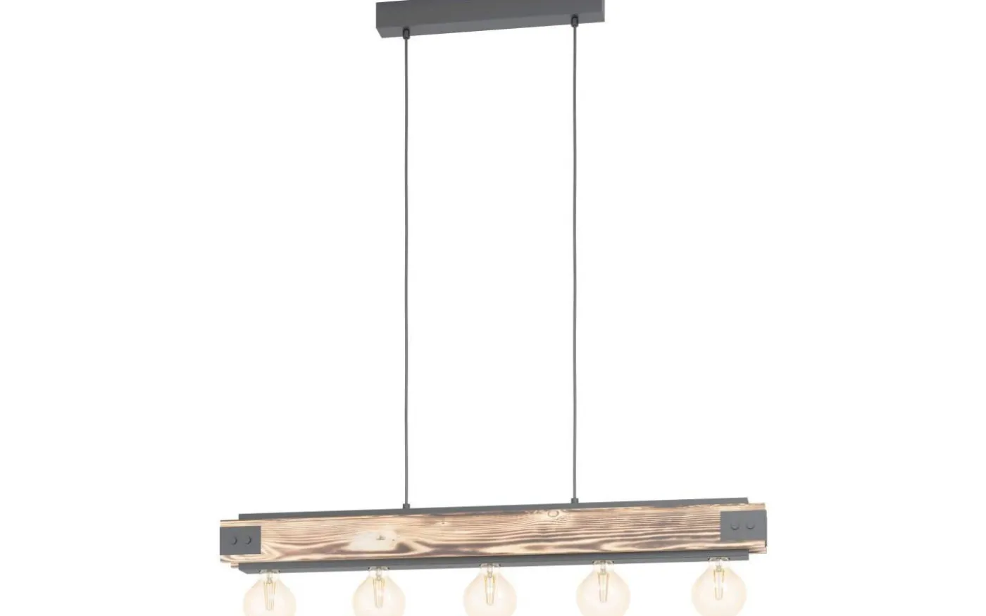 Layham Taklampa 96cm 5L Trä/Svart