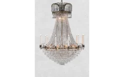 Läckö Kristallkrona Antik 92cm 15xE14