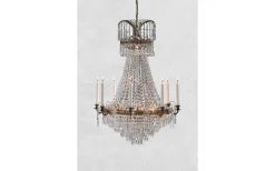 Läckö Kristallkrona Antik 66cm 9xE14