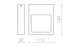 Lea Vägglampa Vit LED 6W 3000K