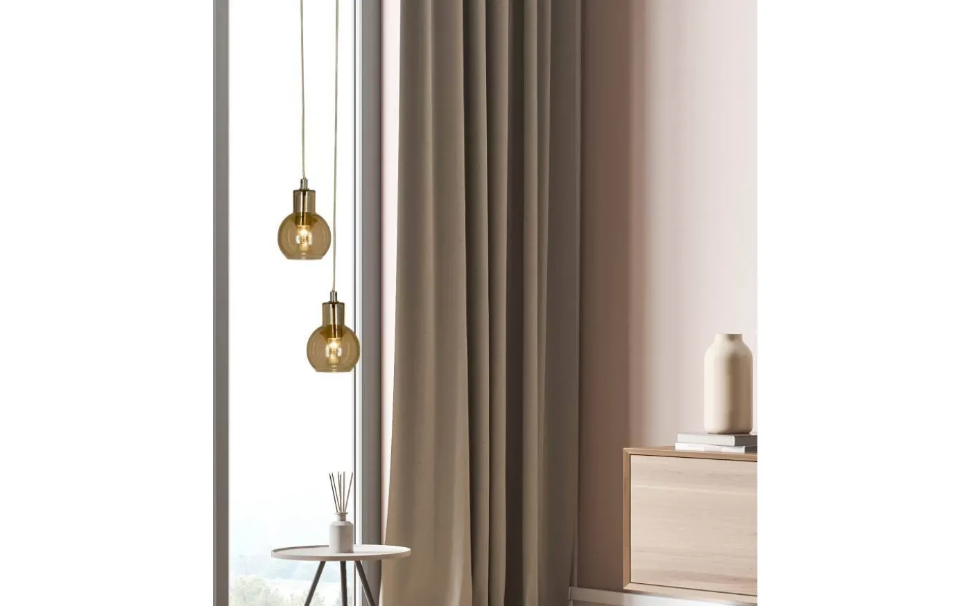 Leah Fönsterlampa 10cm Amber