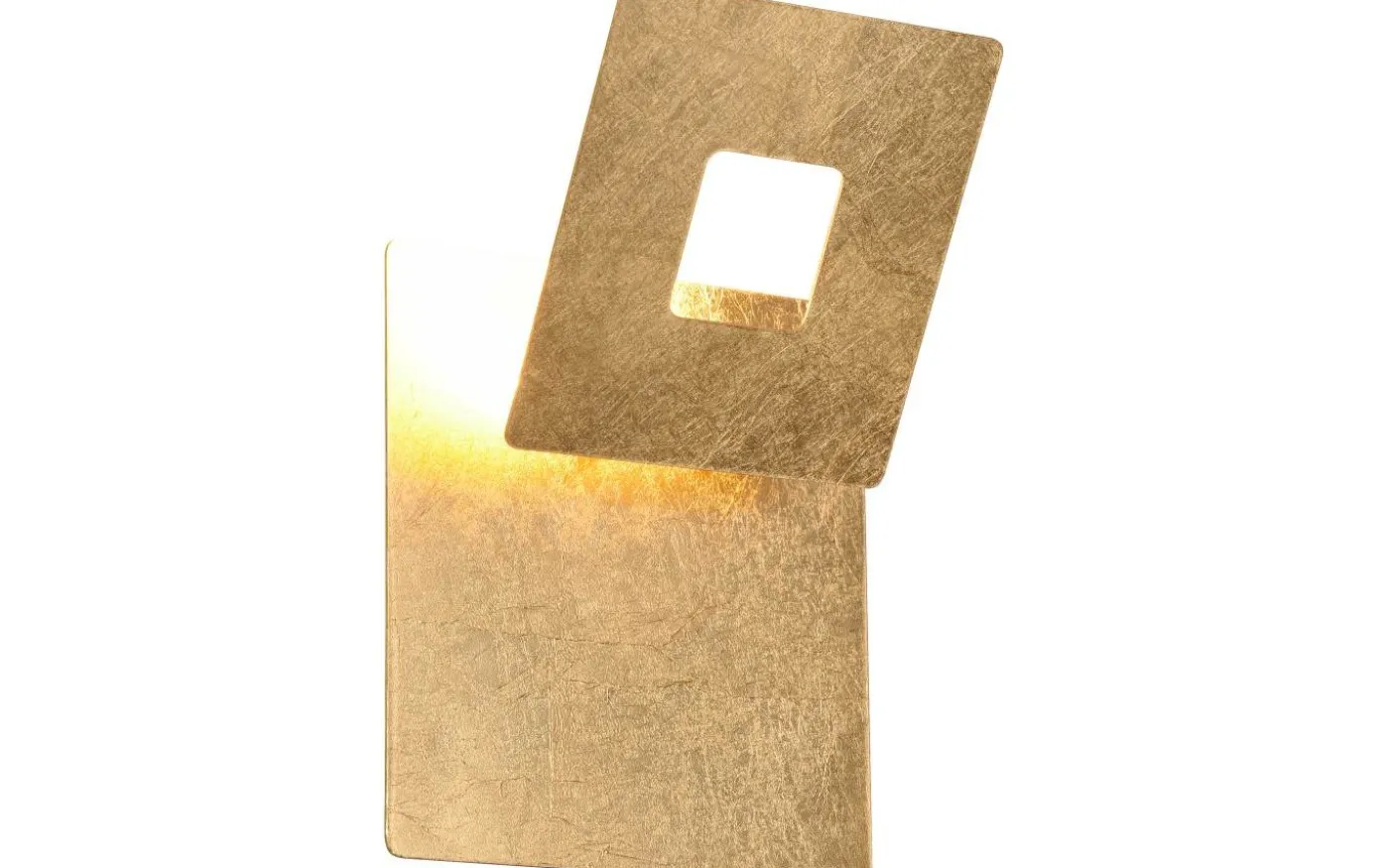 Leano Vägglampa LED fyrkantig guld