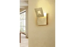 Leano Vägglampa LED fyrkantig guld