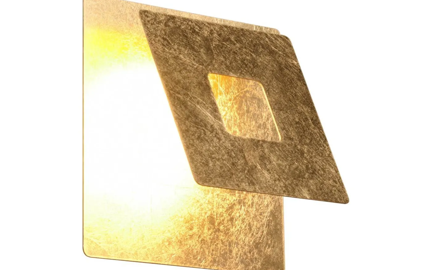 Leano Vägglampa LED fyrkantig guld