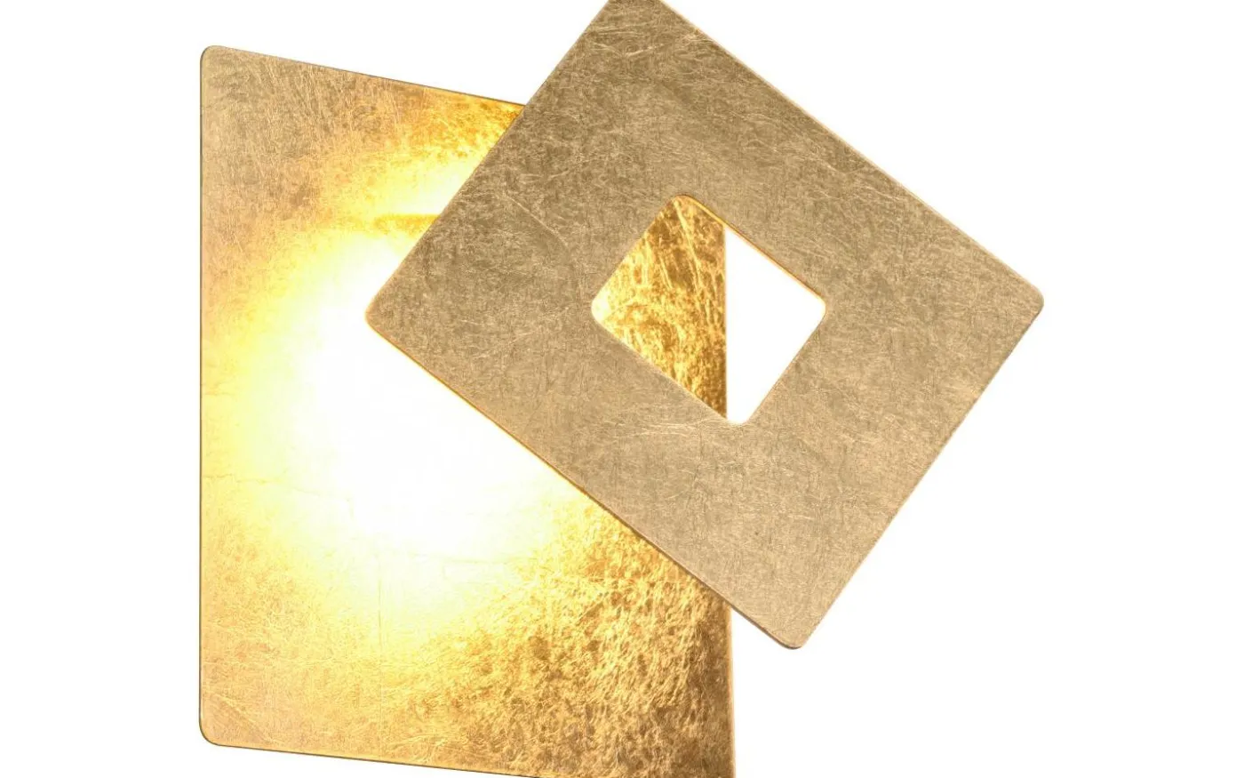 Leano Vägglampa LED fyrkantig guld