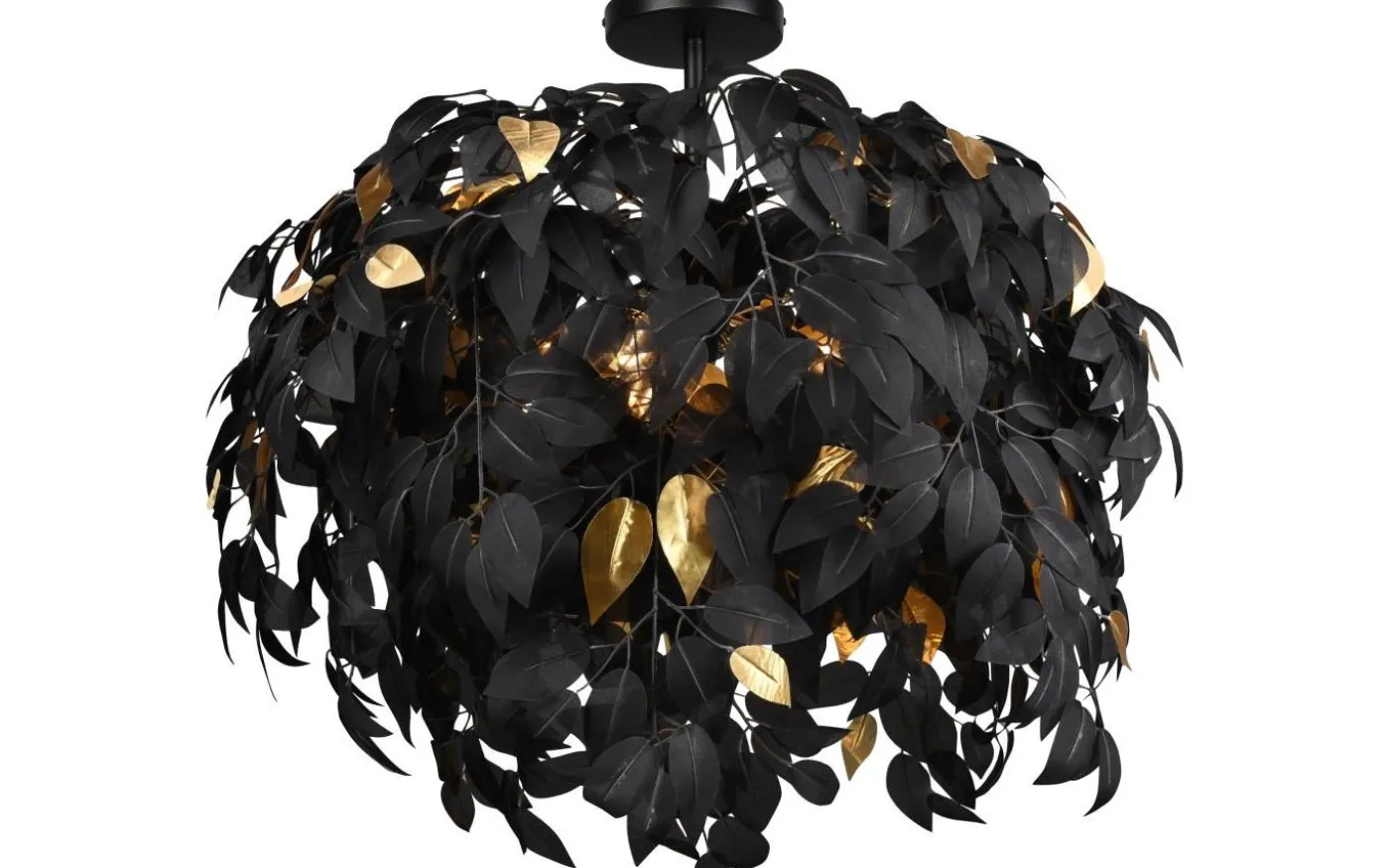 Leavy Plafond 70cm 3xE14 mattsvart