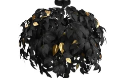 Leavy Plafond 70cm 3xE14 mattsvart