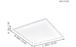 LED Plafond 60cm LED 2700-6500K 30W med Fjärrkontroll Vit