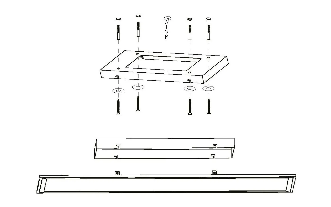 LED Plafond 120cm LED 2700-6500K 30W med Fjärrkontroll Vit