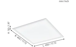 Led Plafond 45cm LED 2700-6500K 20W med Fjärrkontroll Vit