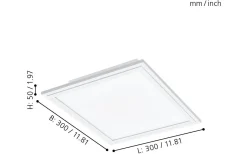 LED Plafond 30cm LED 2700-6500K 14W med Fjärrkontroll Vit