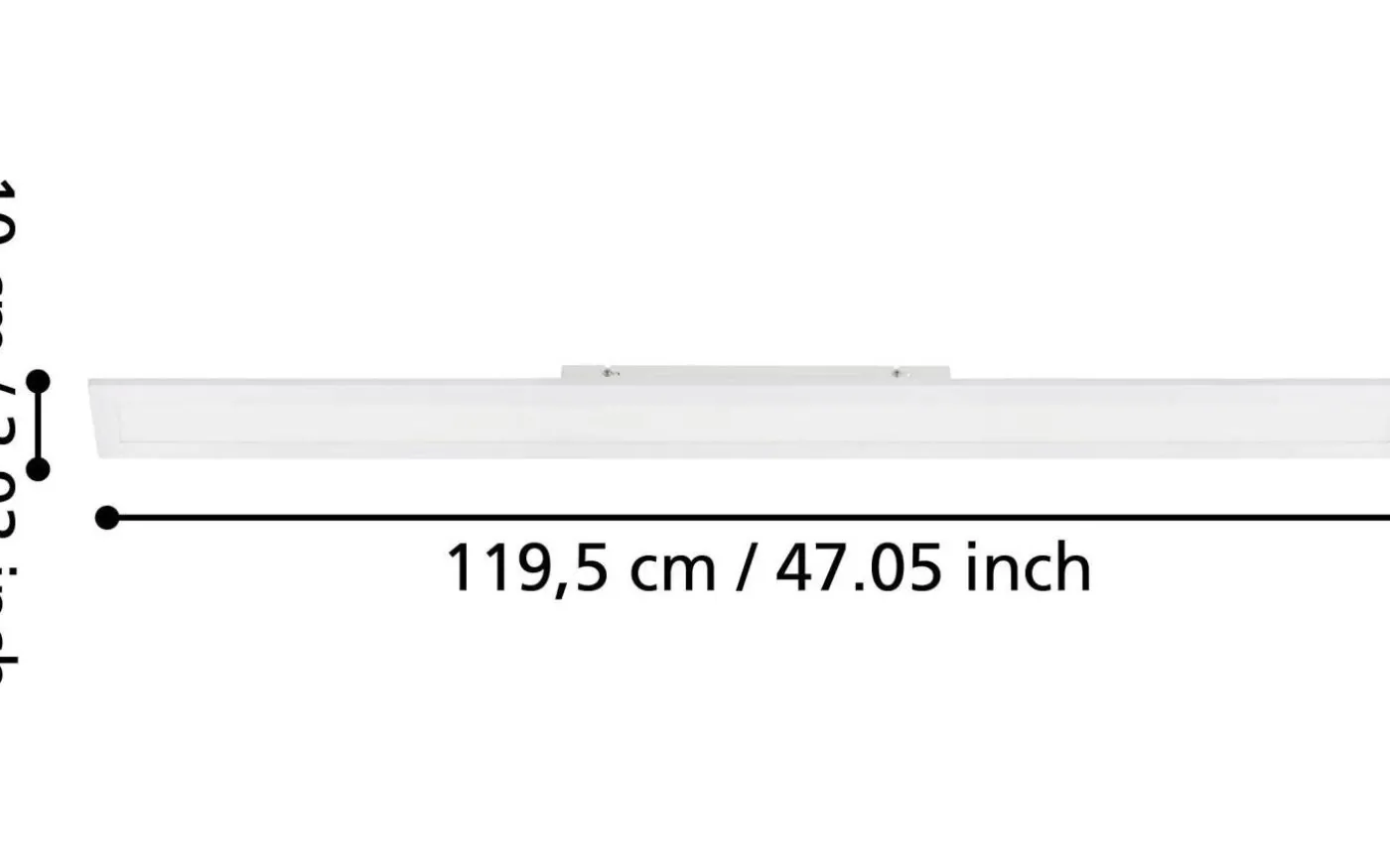 LED Plafond 119,5cm LED 4000K 38W Vit